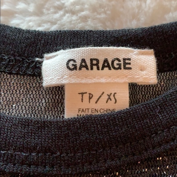 Glitter Mesh Garage top. Size XS. - Picture 2 of 3